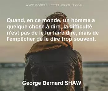 Citation de George Bernard SHAW