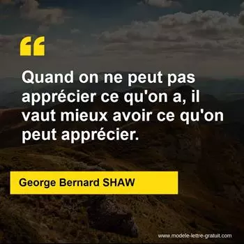 Citation George Bernard SHAW
