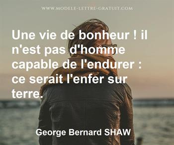 Citation de George Bernard SHAW  