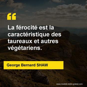 Citation de George Bernard SHAW  