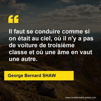 Citation de George Bernard SHAW  