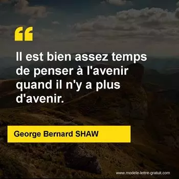Citation George Bernard SHAW  