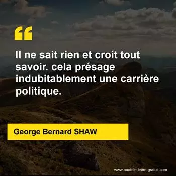 Citation George Bernard SHAW