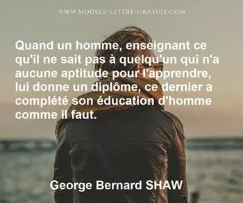 Citation de George Bernard SHAW  