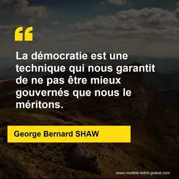 Citation George Bernard SHAW  