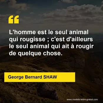 Citation George Bernard SHAW  