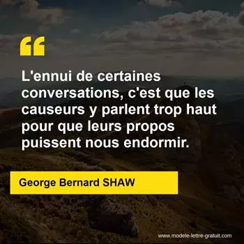 Citation George Bernard SHAW