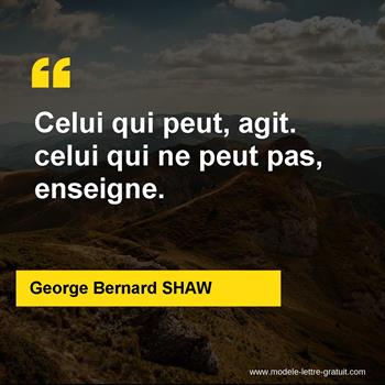 Citation de George Bernard SHAW  