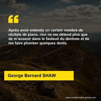 Citation de George Bernard SHAW  