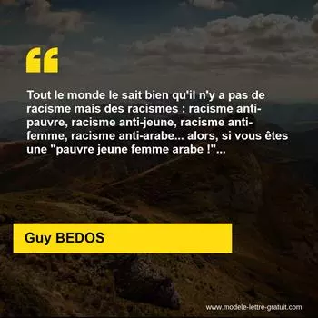 Citation Guy BEDOS