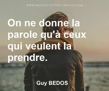 Citation de Guy BEDOS