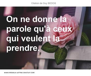 Citations Guy BEDOS