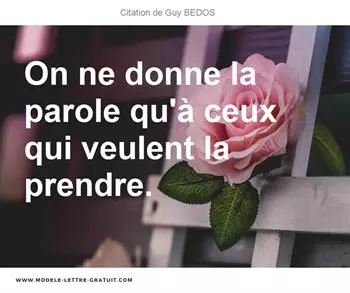 Citations Guy BEDOS