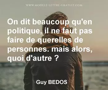 Citation de Guy BEDOS