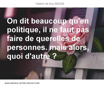 Citations Guy BEDOS