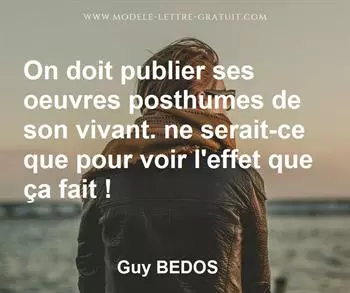 Citation de Guy BEDOS