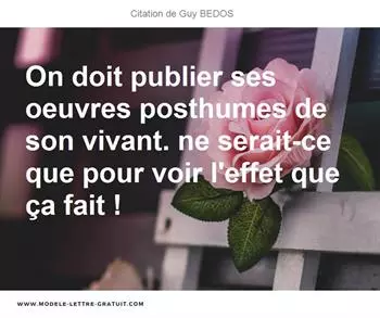 Citations Guy BEDOS