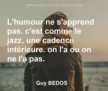 Citation de Guy BEDOS