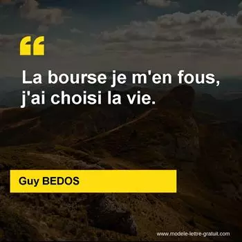 Citation Guy BEDOS
