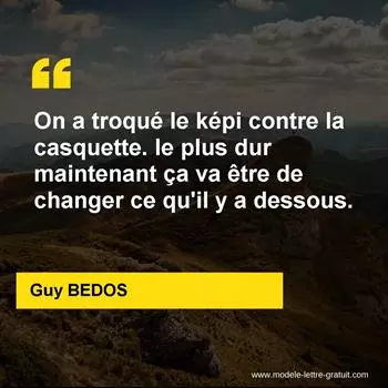 Citation Guy BEDOS