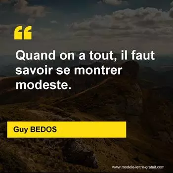 Citation Guy BEDOS