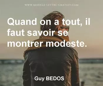 Citation de Guy BEDOS