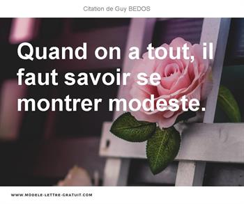 Citations Guy BEDOS