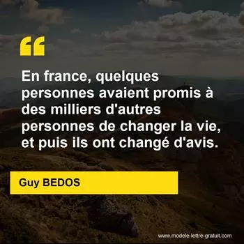 Citation Guy BEDOS