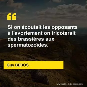 Citation Guy BEDOS