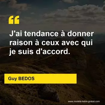 Citation Guy BEDOS