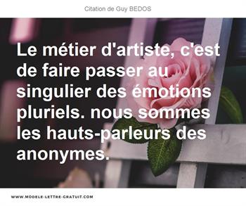 Citations Guy BEDOS