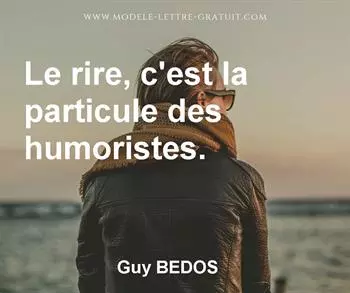 Citation de Guy BEDOS