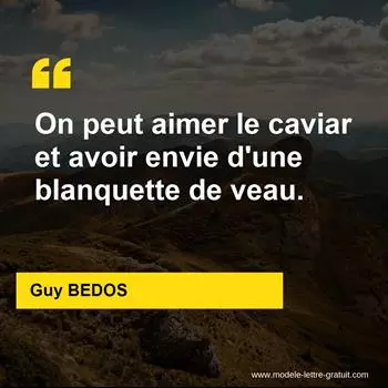 Citation Guy BEDOS