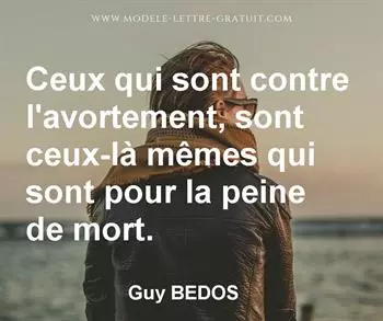 Citation de Guy BEDOS