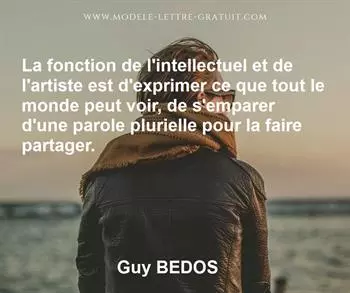 Citation de Guy BEDOS