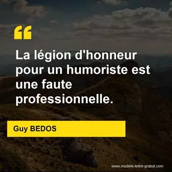 Citation Guy BEDOS