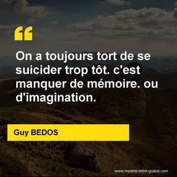 Citation Guy BEDOS