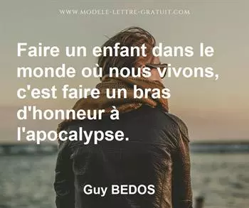 Citation de Guy BEDOS