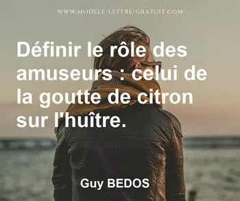 Citation de Guy BEDOS