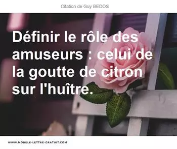 Citations Guy BEDOS