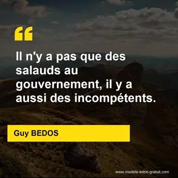 Citation Guy BEDOS
