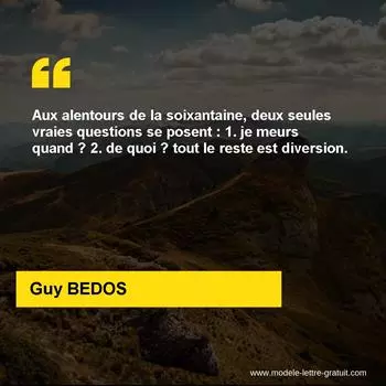 Citation Guy BEDOS