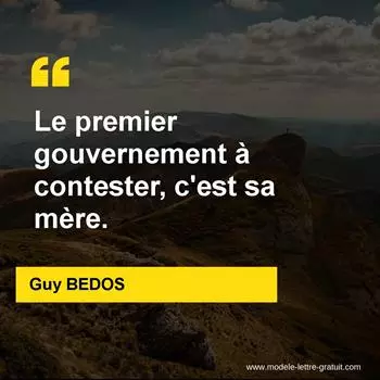 Citation Guy BEDOS