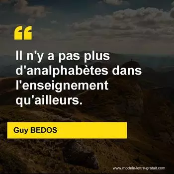 Citation Guy BEDOS