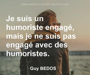 Citation de Guy BEDOS
