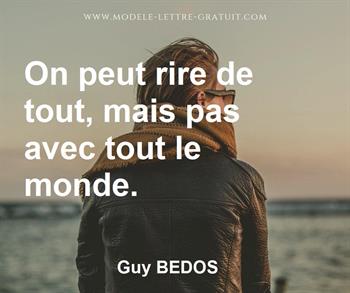 Citation de Guy BEDOS