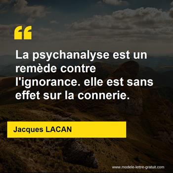 Citation de Jacques LACAN