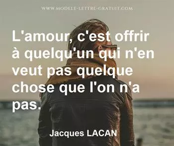 Citation de Jacques LACAN