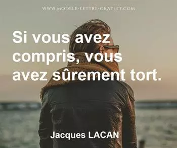 Citation de Jacques LACAN
