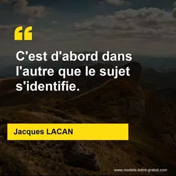 Citation Jacques LACAN